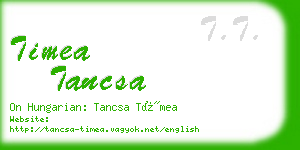 timea tancsa business card